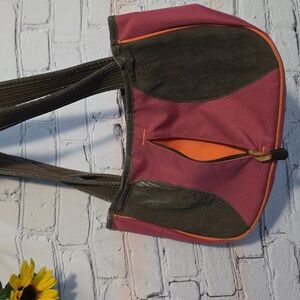 Life Is Good Shoulder Bag Pink Orange Dark Grey